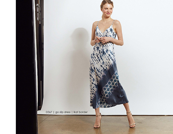 Go Slip Dress | Ikat Border