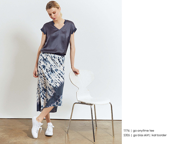 Go Bias Skirt | Ikat Border