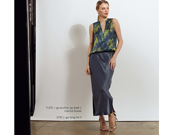 Go Button Up Shell | Cactus Flower