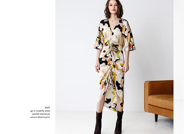 Go 3. Butterfly Dress | Autumn Blooms Print