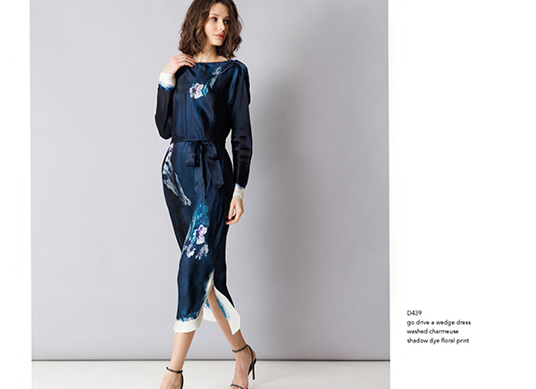 Go Drive A Wedge Dress | Shadow Dye Floral Print