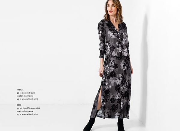 Go Slit the Difference Skirt | Up in Smoke Floral Print