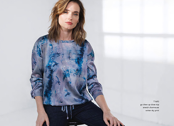 Go Draw Up Close Top | Winter Sky Print