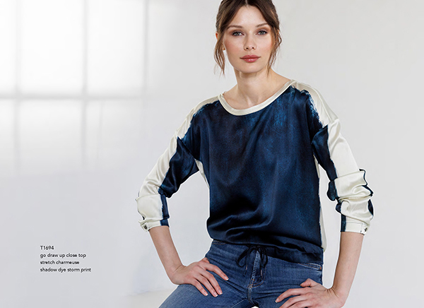 Go Draw Up Close Top | Shadow Dye Storm Print