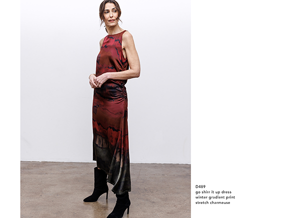 Go Shirr It Up Dress | Winter Gradient Print