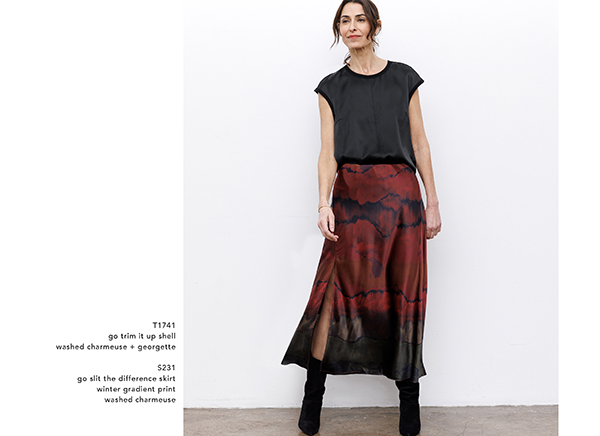 Go Slit The Difference Skirt | Winter Gradient Print