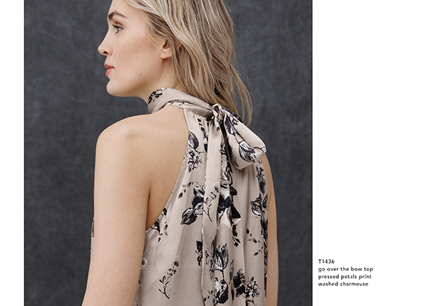 Go Over The Bow Top | Pressed Petals Print