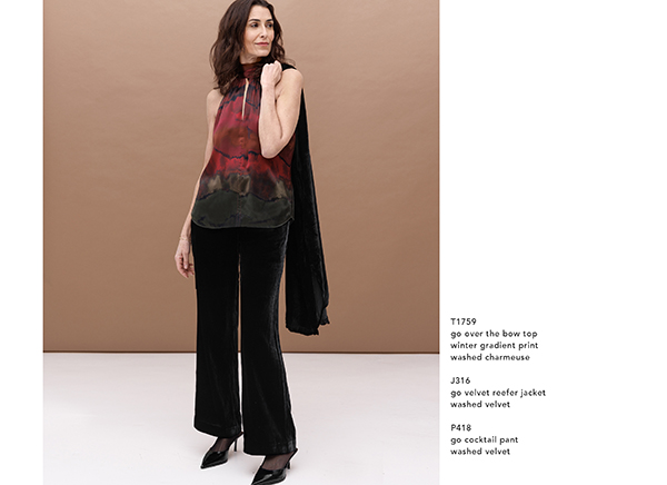 Go Over The Bow Top | Winter Gradient Print