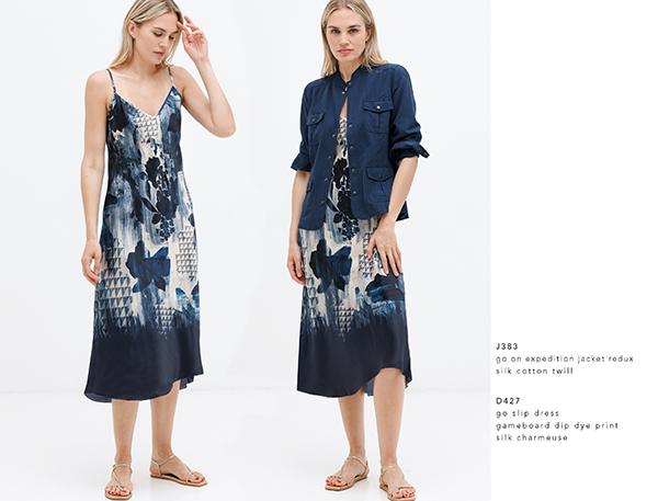 Go Slip Dress | Gameboard Dip Dye Print