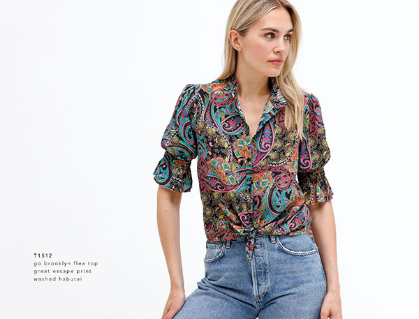 Go Brooklyn Flea Top | Great Escape Print