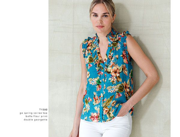 Go Spring Soiree Top | Belle Fleur Print