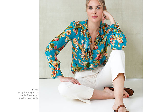 Go Gilded Age Top | Belle Fleur Print