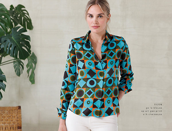 Go Le Blouse | Op Art Geo Print