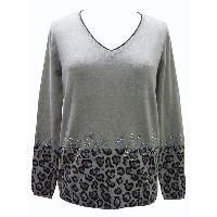 Pullover with Printing & Strasses