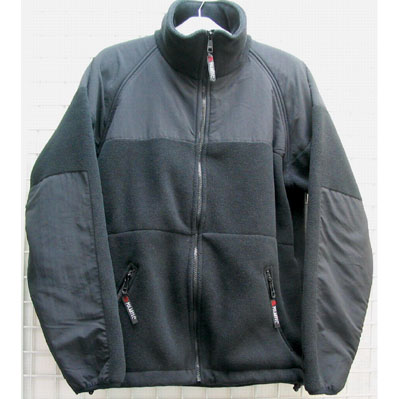 100% Polyester Polar Fleece Jacket with Nylon Patch on Yokes and arms