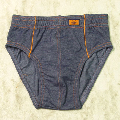 Boy's Cotton/Polyester/Elastan Knitted Brief - Jeans Looking
