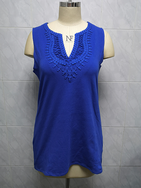 Ladies' 95% Viscose 5% Spandex Knitted Top