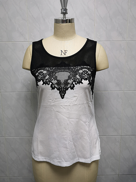 Ladies' 95% Viscose 5% Spandex Knitted Top
