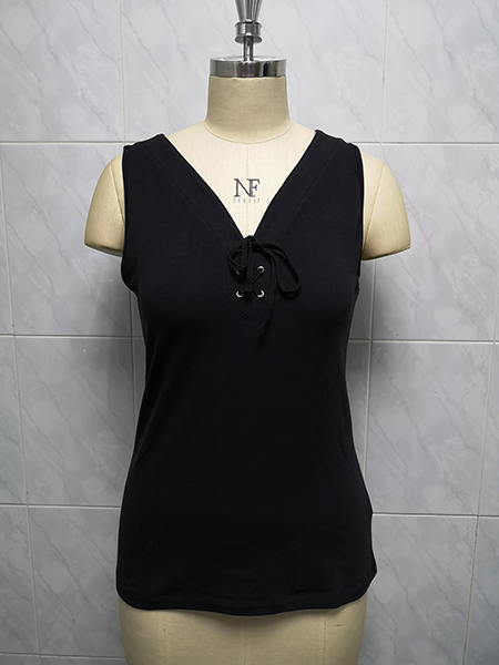 Ladies' 95% Viscose 5% Spandex Knitted Top