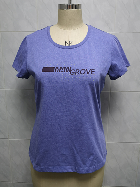 Ladies' 100% Polyester Knitted T-Shirt