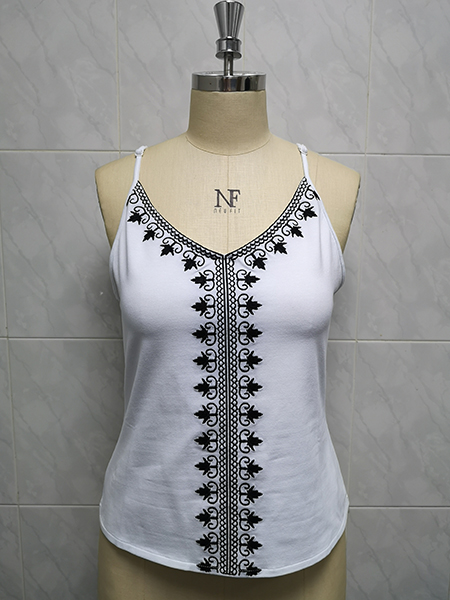 Ladies' 95% Viscose 5% Spandex Knitted Top
