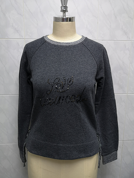 Ladies' 100% Cotton Knitted Sweater