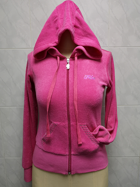 Ladies' 85% Cotton 15% Polyester Terry Knitted Jacket