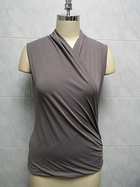 Ladies' 95% Viscose 5% Spandex Knitted Top