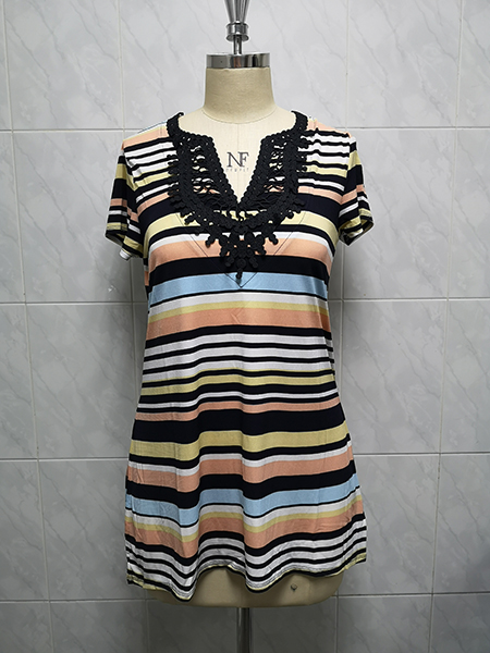 Ladies' 95% Viscose 5% Spandex Knitted Top