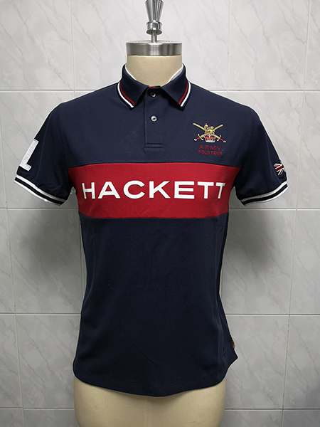 Men's 97% Cotton 3% Spandex Knitted Polo Shirt