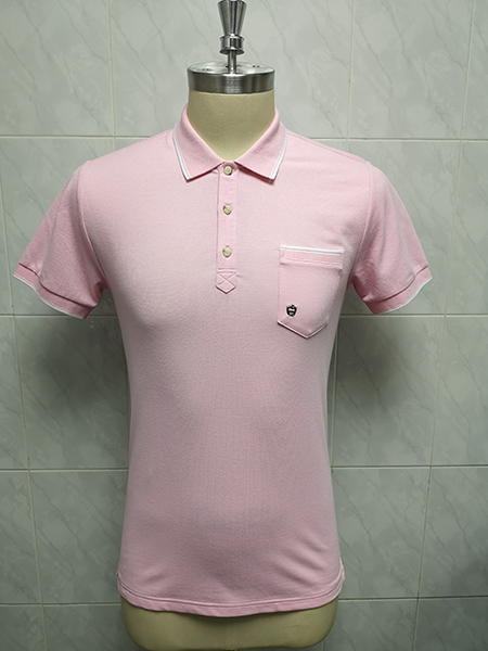 Men's 59% Modal 39% Cotton 2% Spandex Knitted Polo Shirt