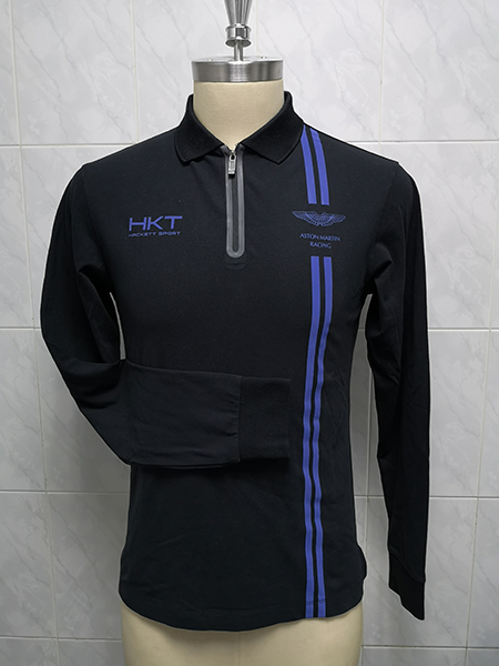 Men's 97% Cotton 3% Spandex Knitted Polo Shirt