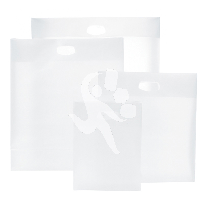 Clear Frosted Hi-Density Die-Cut Bags