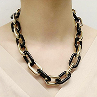 Acrylic / Metail Chain Necklace