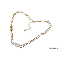 Chain Necklace with Pearl