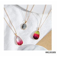 Colorful Citrin Stone Jewelry Metal Alloy Necklace