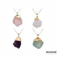 Charm Citrin Stone Jewelry Metal Alloy Necklace