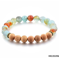 Colorful Fidget Jewelry Glass Beads Bracelet