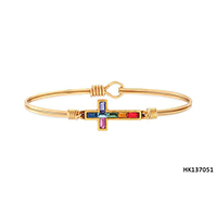 Easter Cross Series Crystals Alloy Metal Bangle