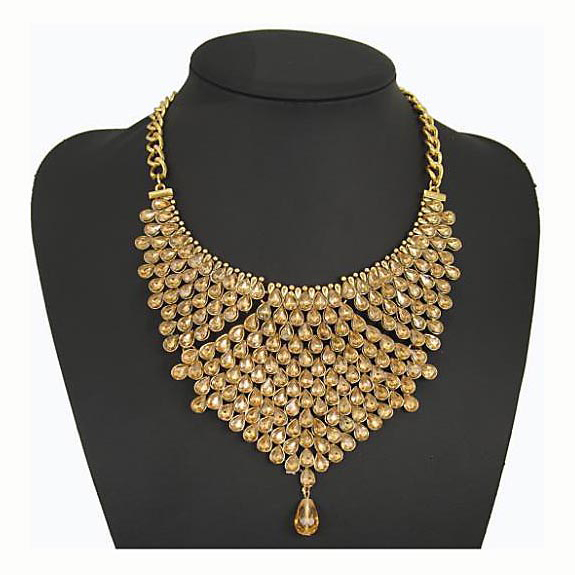 Glass Beads with Many Layers Necklace