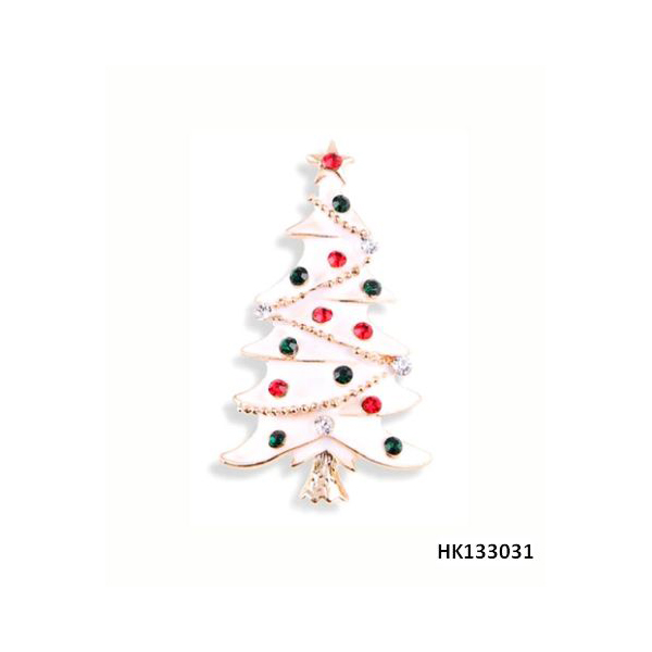 Xmas Tree in Stone Brooch