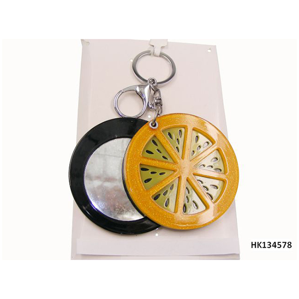 Orange Cut Piece Key Chain