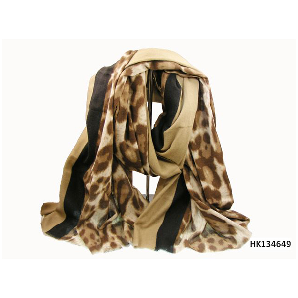 Animal Print Woven Scarf