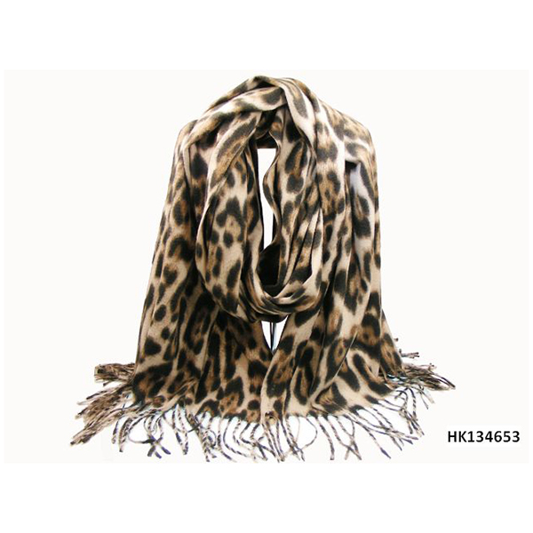 Animal Print Woven Scarf