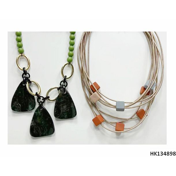 Beads, Acrylic Part Wire Necklace