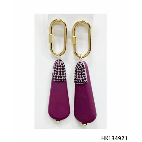 Fashionable Crystal Metal Alloy Drop Earring