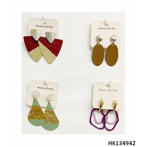 Fashionable Multi Metal Alloy Drop Earring