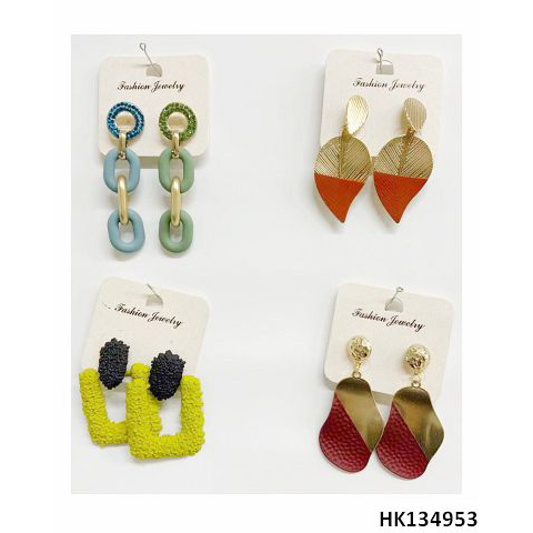 Colorful Multi Metal Alloy Drop Earring