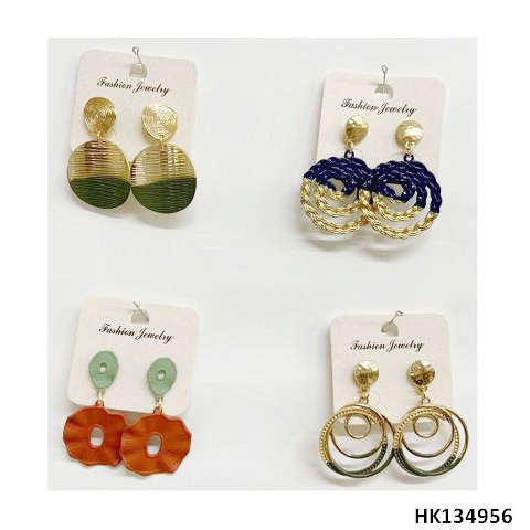 Fashion Multi Metal Alloy Drop Earring