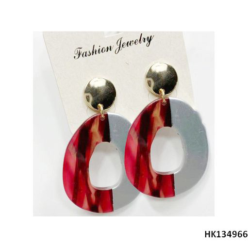 Colorful Acrylic Parts Drop Earring